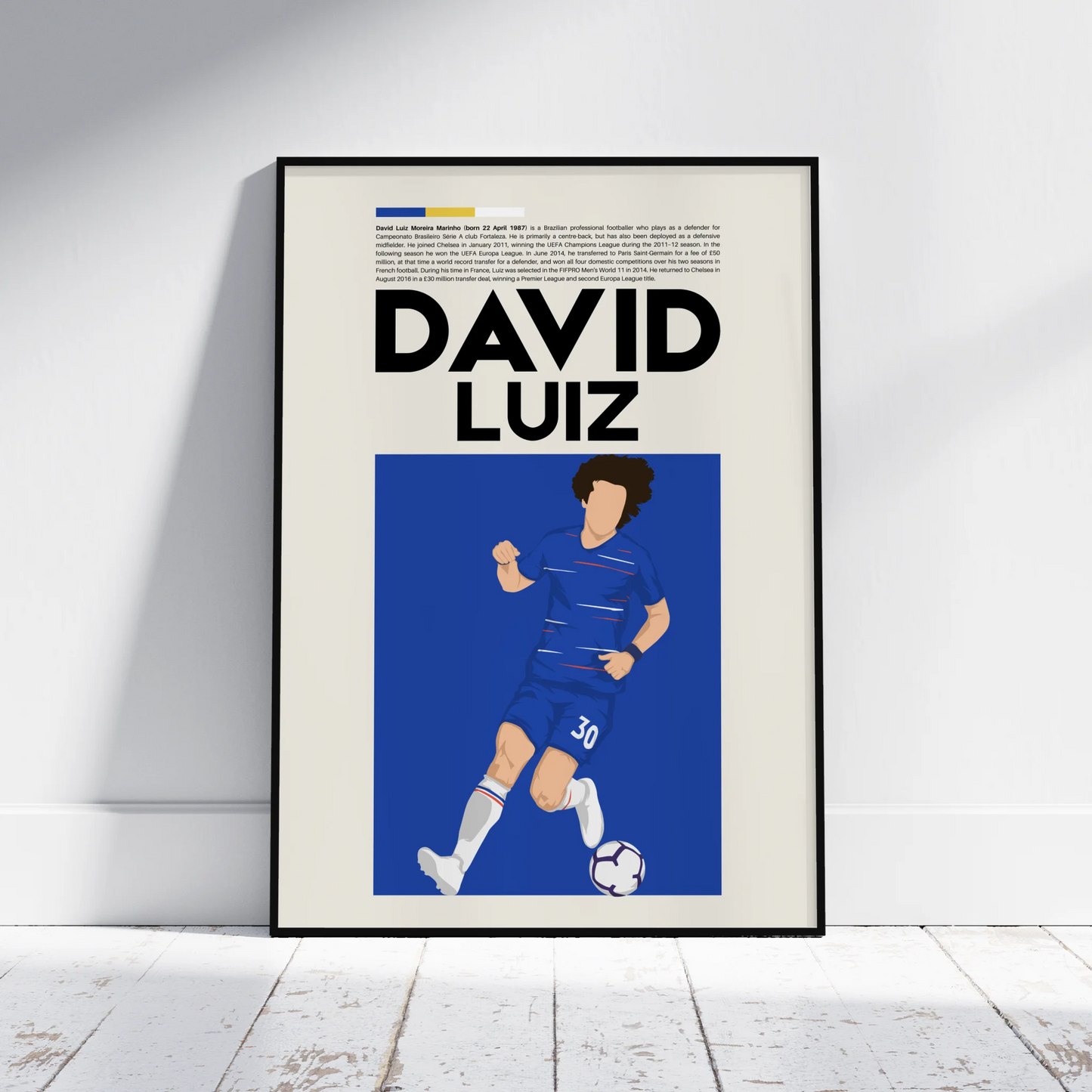 David Luiz Chelsea - Minimalist Poster - Fans Favourites