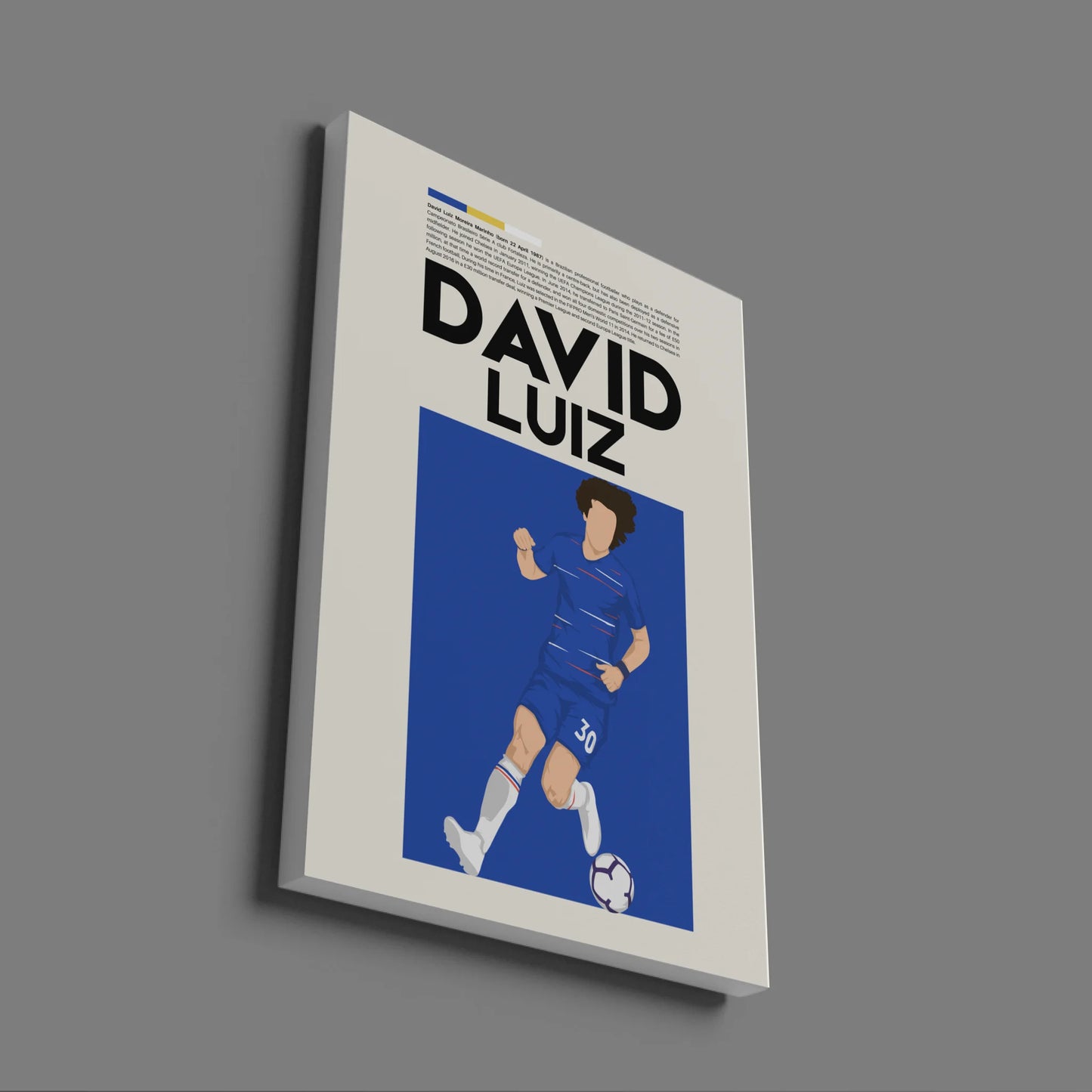 David Luiz Chelsea - Minimalist Poster - Fans Favourites