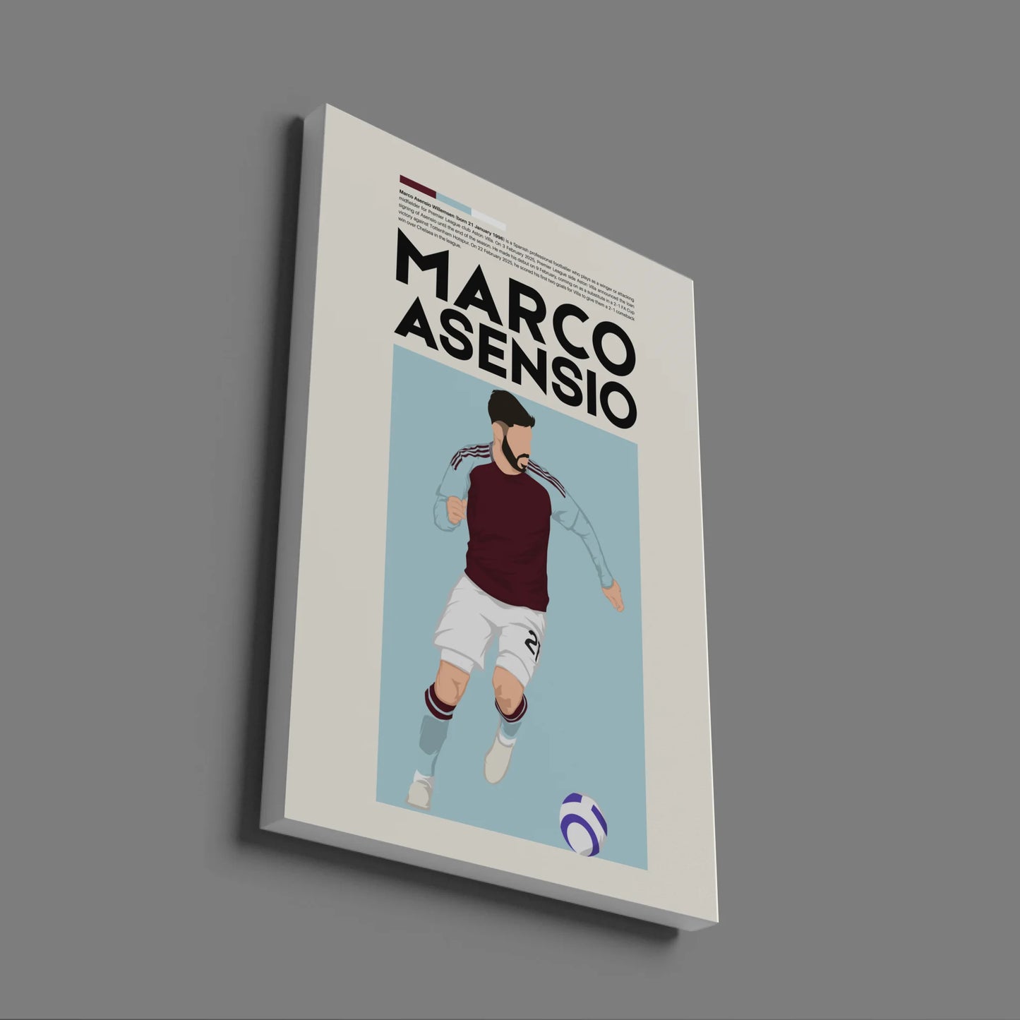 Marco Asensio Aston Villa - Minimalist Poster - Fans Favourites