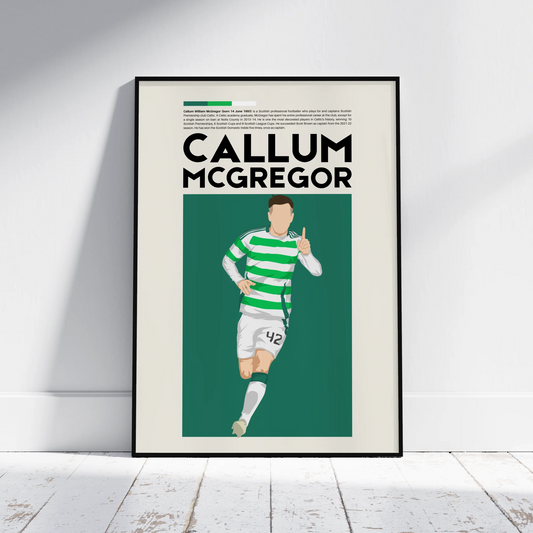 Callum McGregor Celtic - Minimalist Poster - Fans Favourites