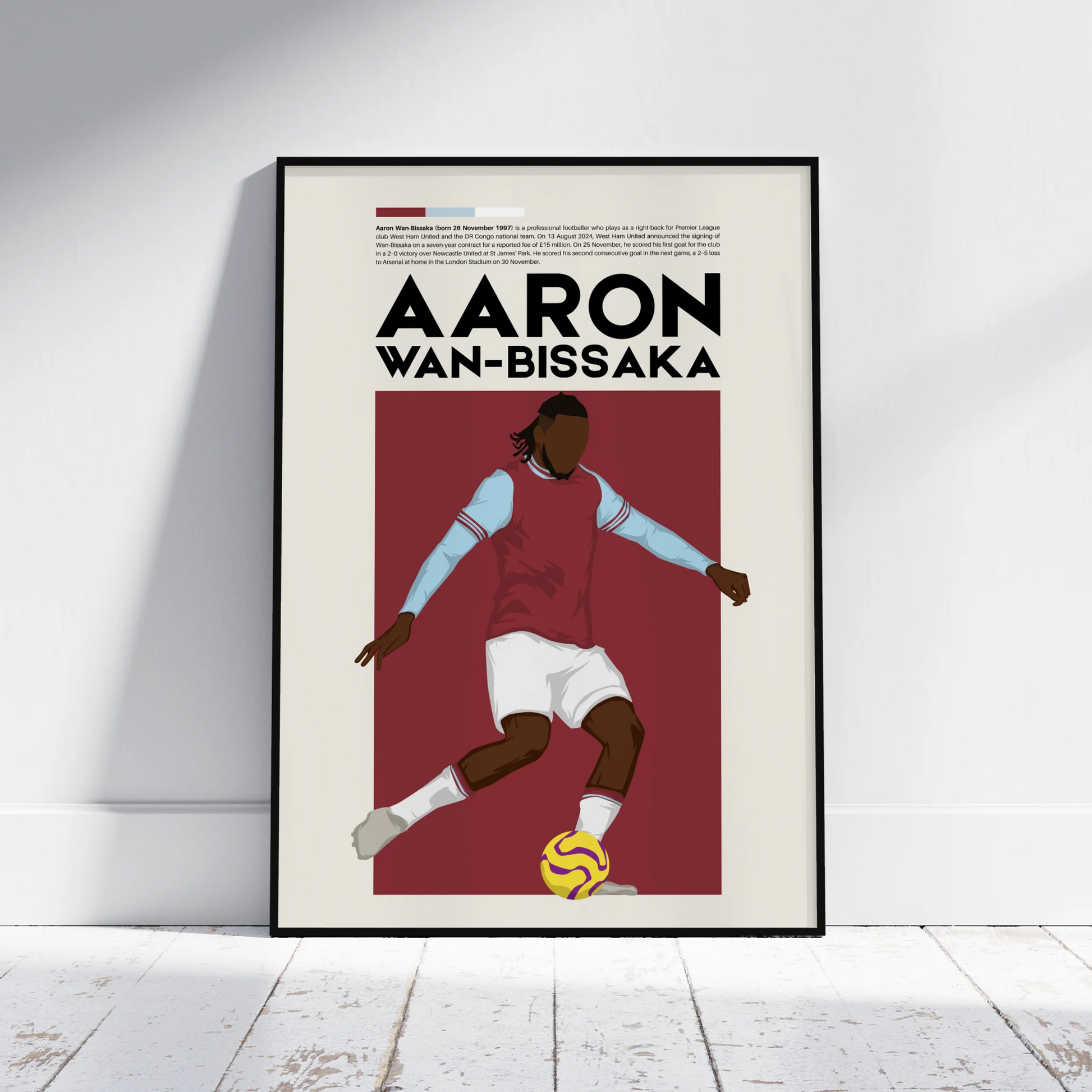 Aaron Wan-Bissaka West Ham- Minimalist Poster - Fans Favourites