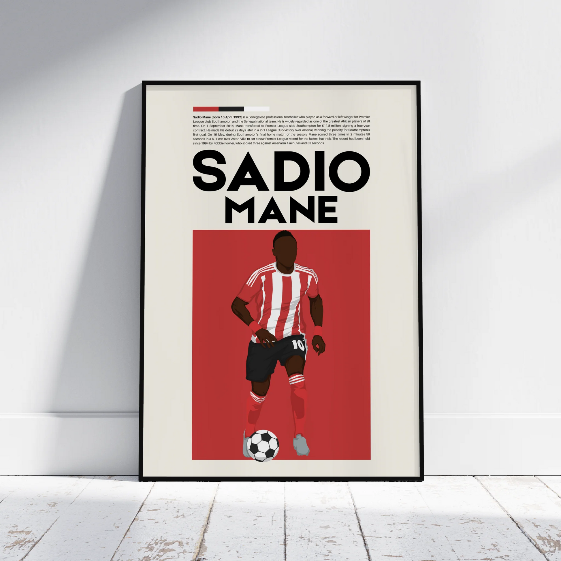 Sadio Mané Southampton - Minimalist Poster - Fans Favourites