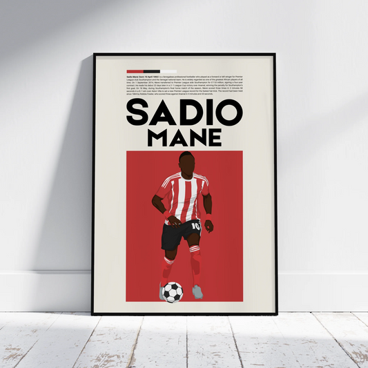 Sadio Mané Southampton - Minimalist Poster - Fans Favourites