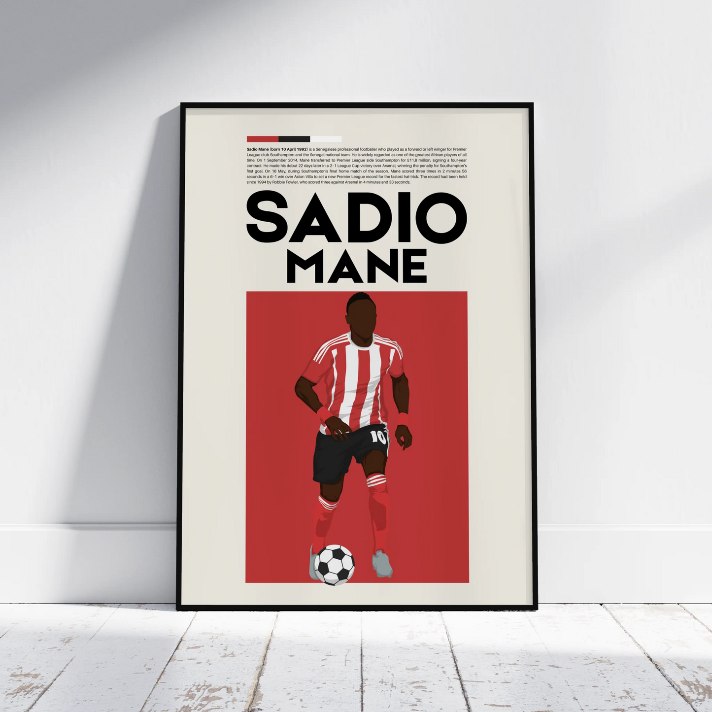 Sadio Mané Southampton - Minimalist Poster - Fans Favourites