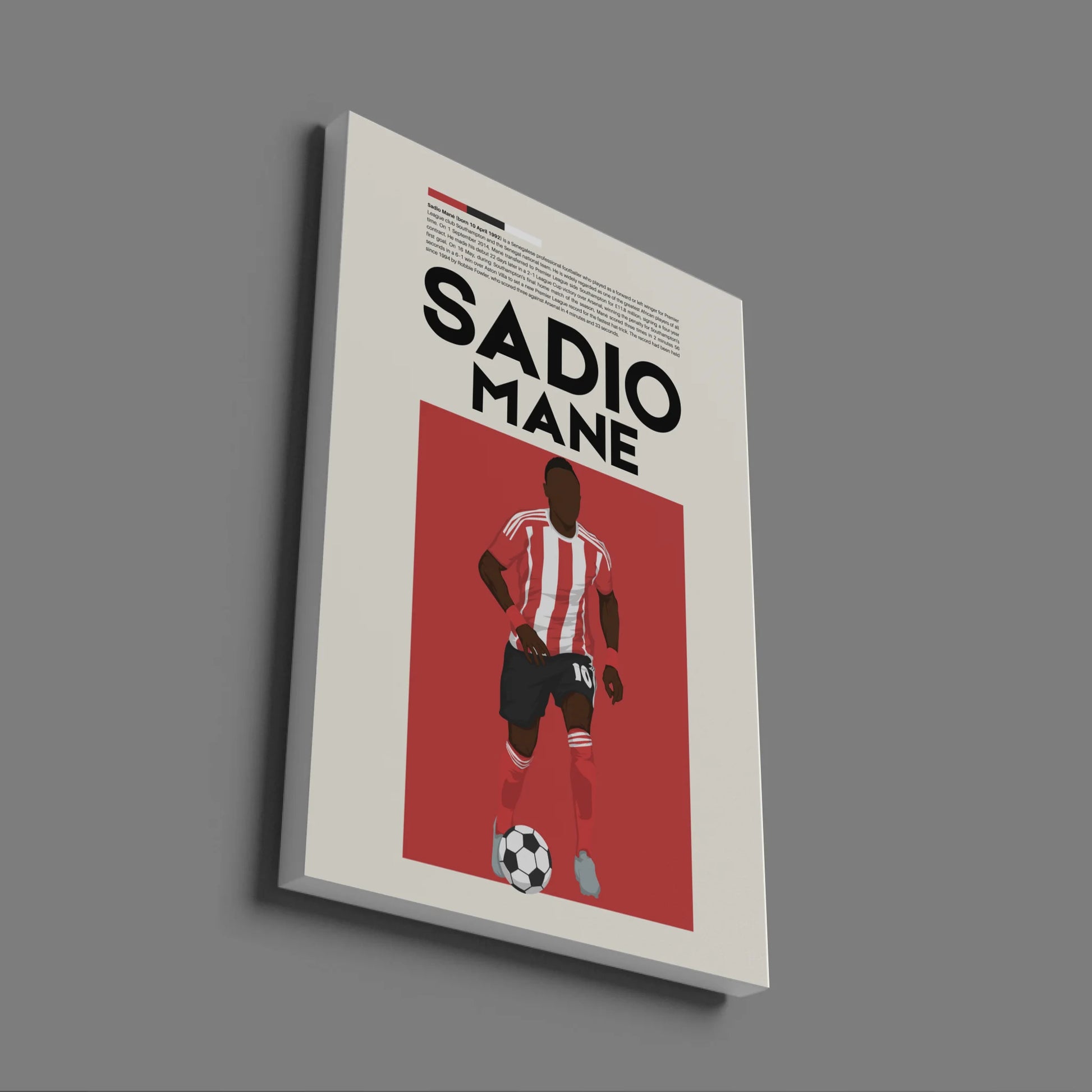 Sadio Mané Southampton - Minimalist Poster - Fans Favourites