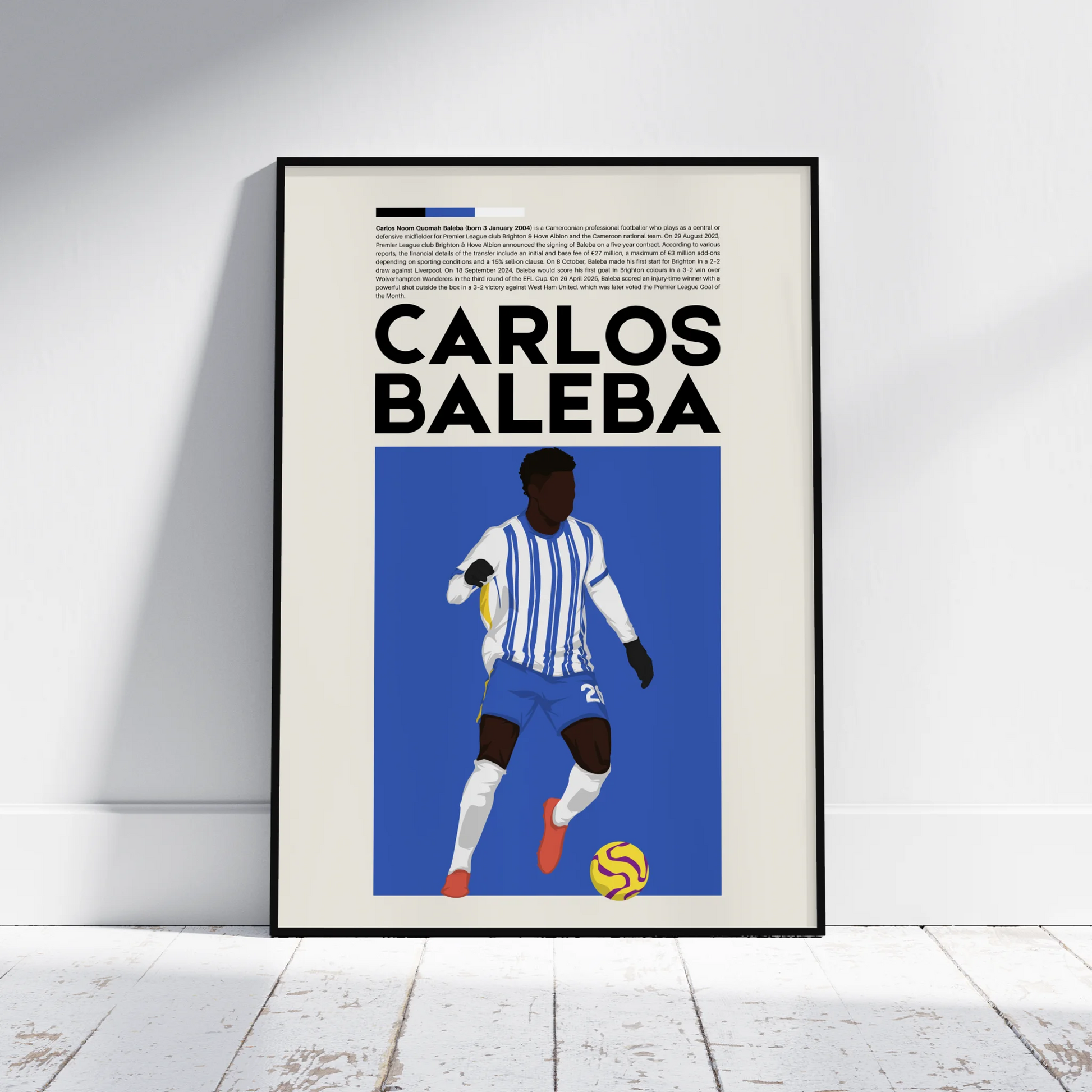 Carlos Baleba Brighton - Minimalist Poster - Fans Favourites