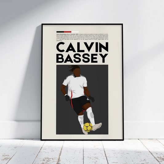 Calvin Bassey Fulham - Minimalist Poster - Fans Favourites
