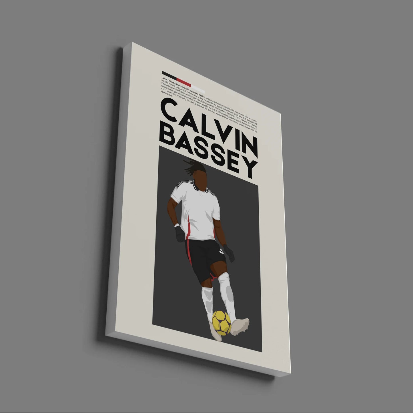 Calvin Bassey Fulham - Minimalist Poster - Fans Favourites