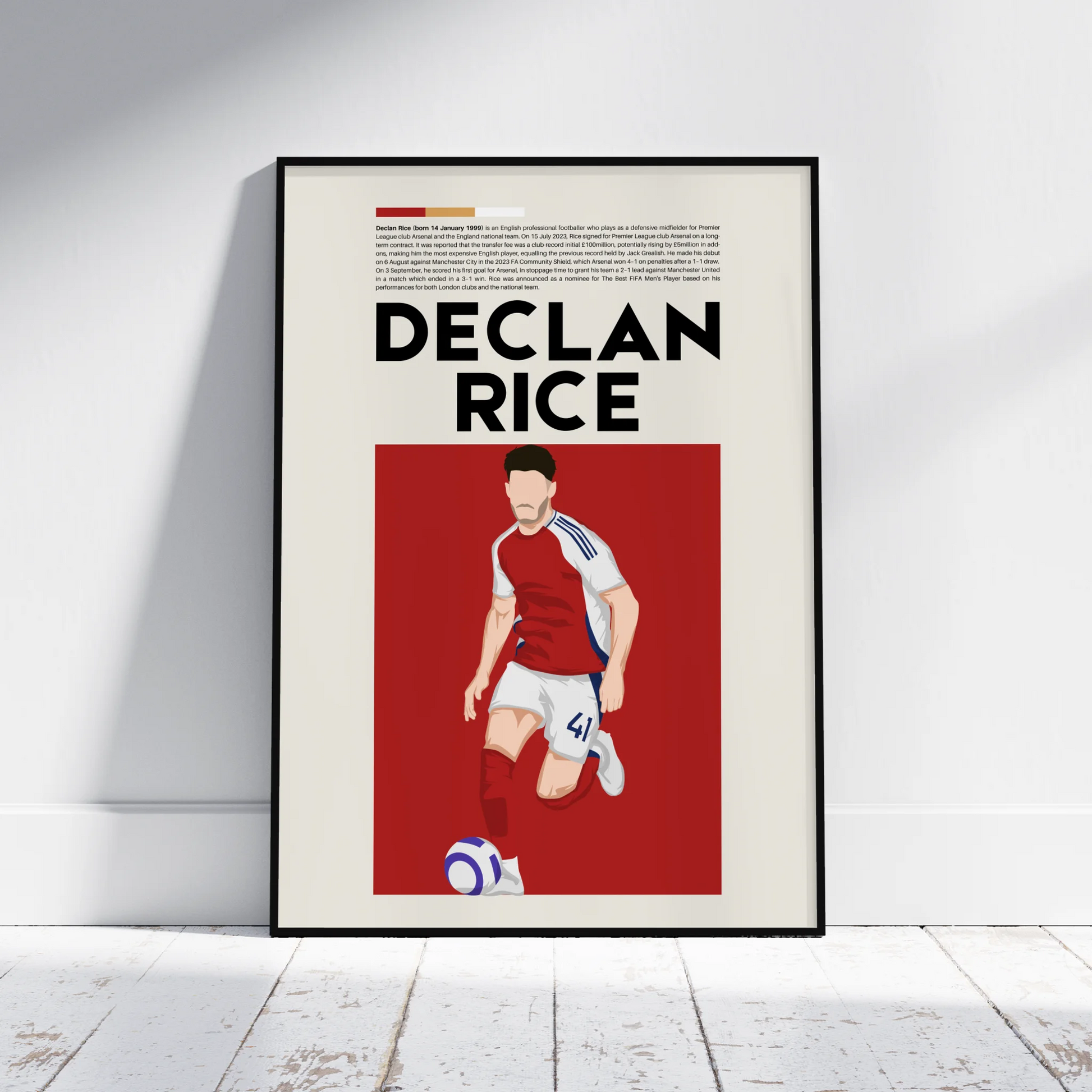 Declan Rice Arsenal - Minimalist Poster - Fans Favourites