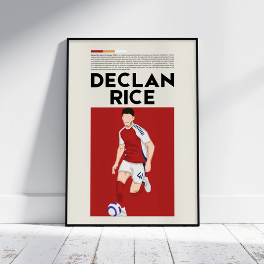 Declan Rice Arsenal - Minimalist Poster - Fans Favourites