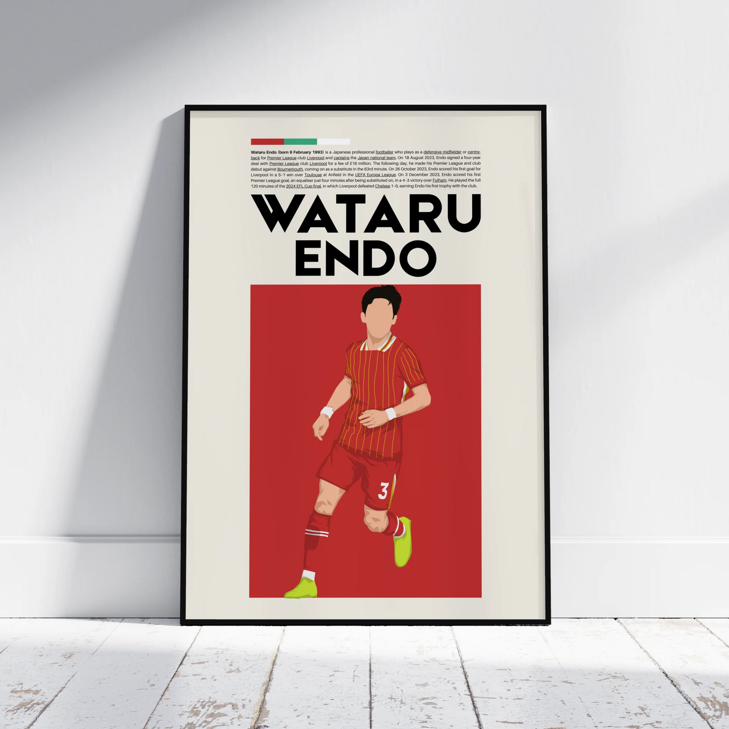 Wataru Endō Liverpool - Minimalist Poster - Fans Favourites