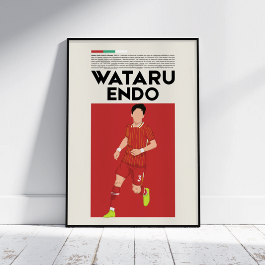 Wataru Endō Liverpool - Minimalist Poster - Fans Favourites