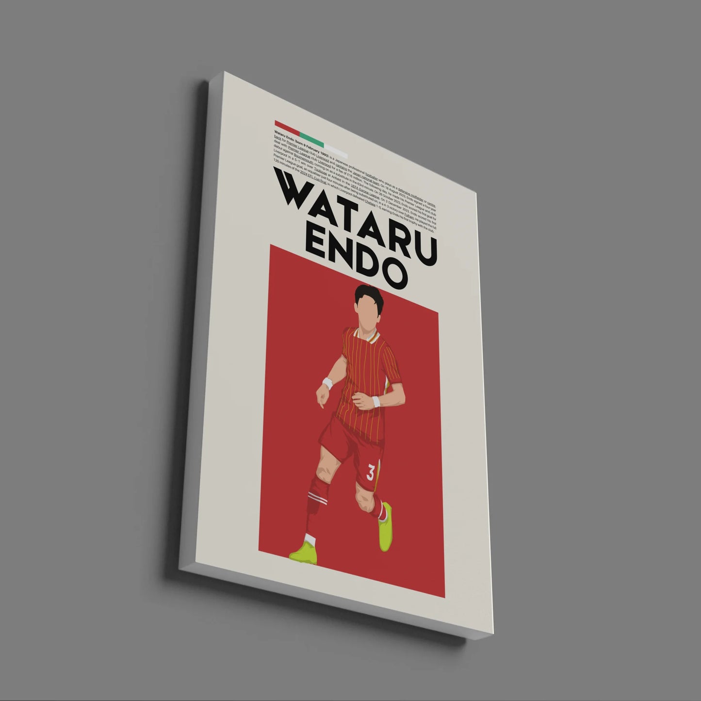 Wataru Endō Liverpool - Minimalist Poster - Fans Favourites