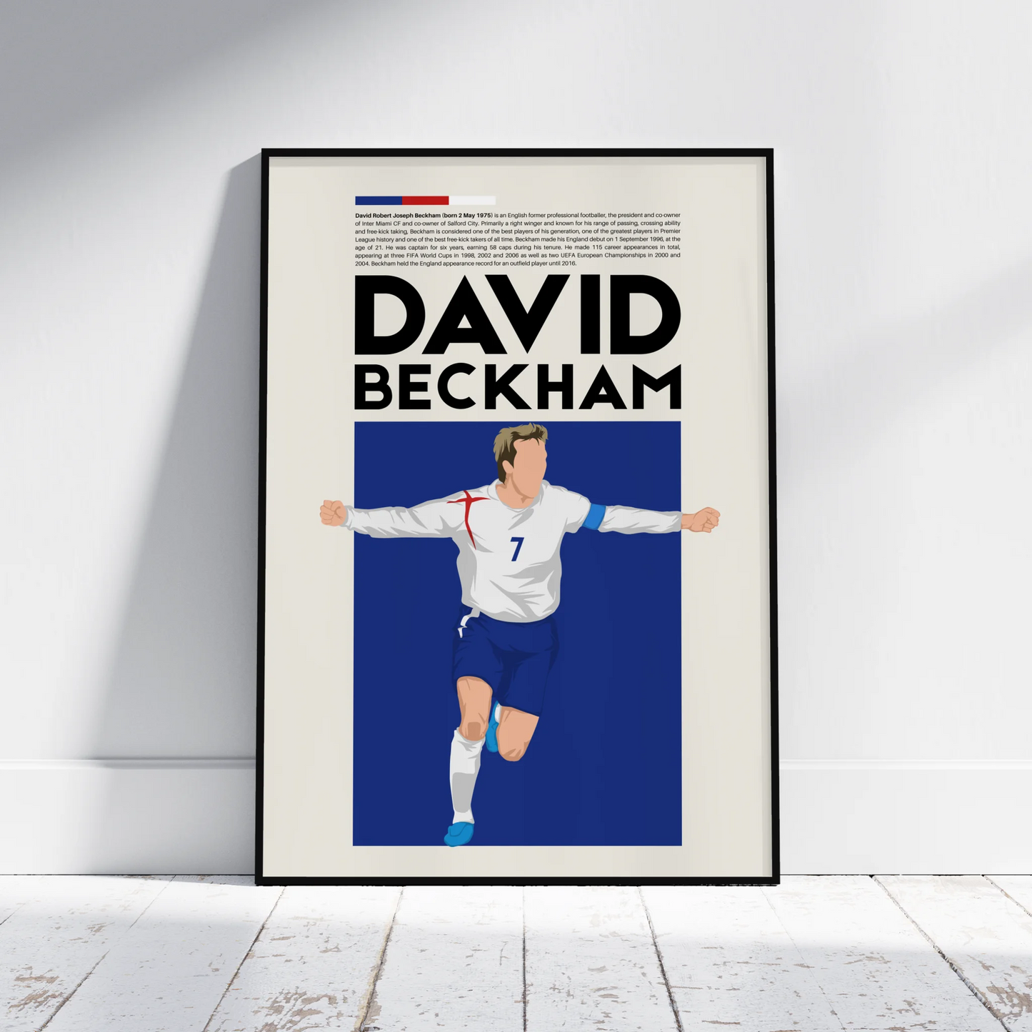 David Beckham England - Minimalist Poster - Fans Favourites