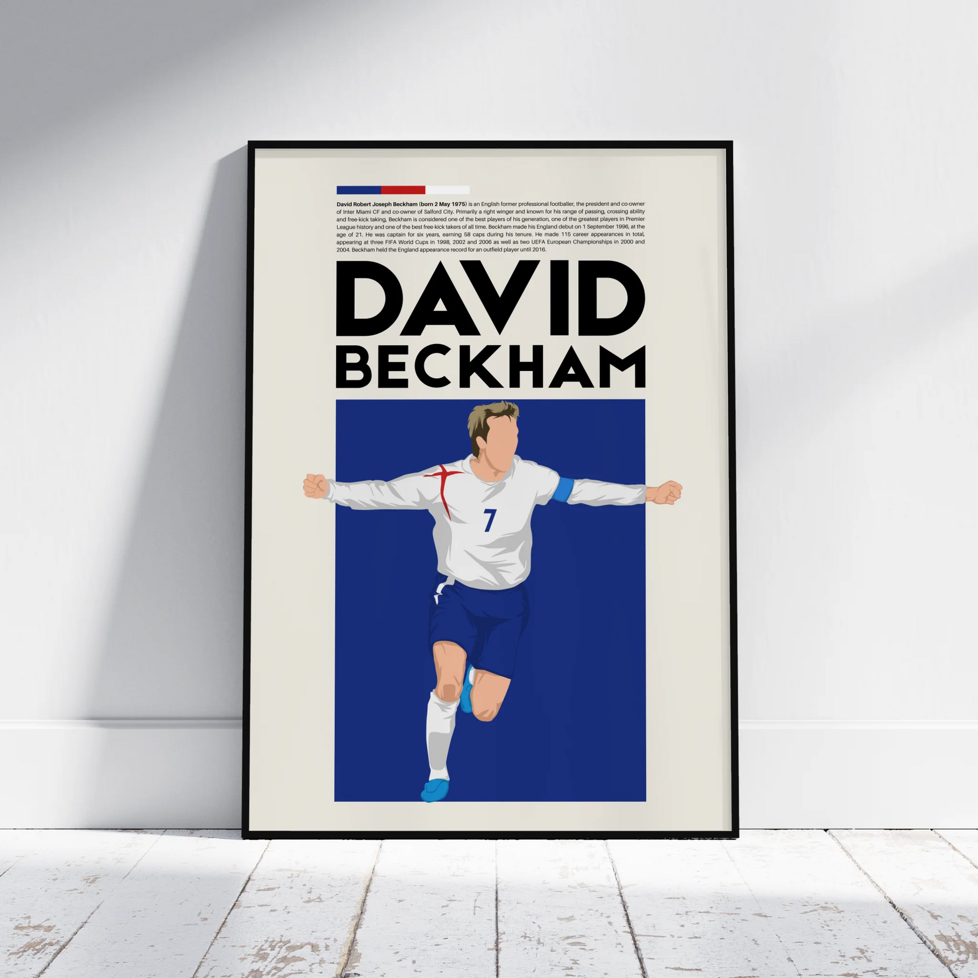 David Beckham England - Minimalist Poster - Fans Favourites
