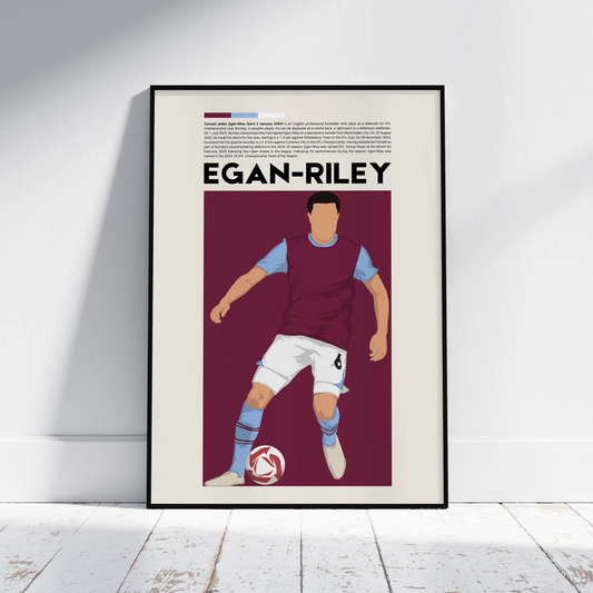CJ Egan-Riley Burnley - Minimalist Poster - Fans Favourites