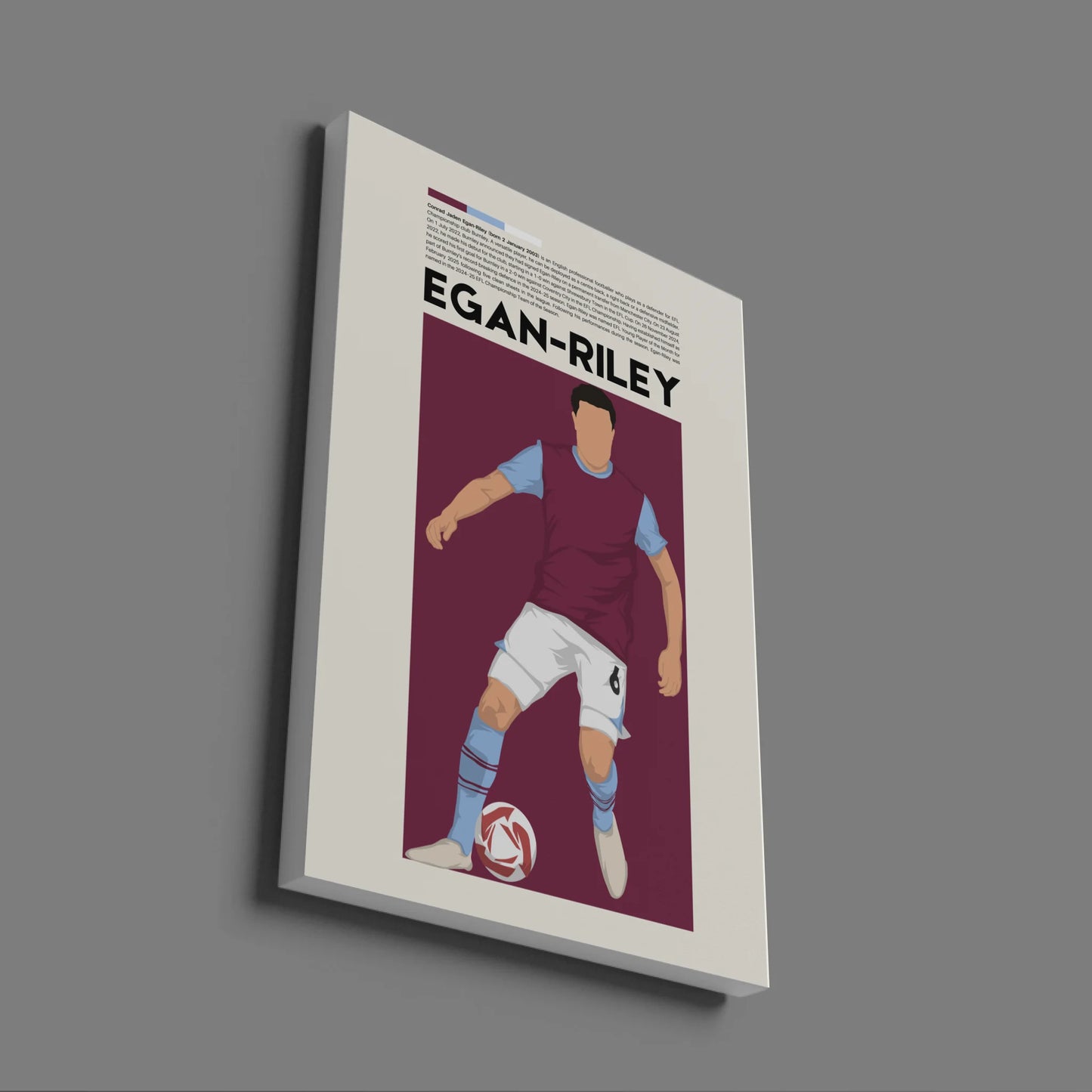 CJ Egan-Riley Burnley - Minimalist Poster - Fans Favourites