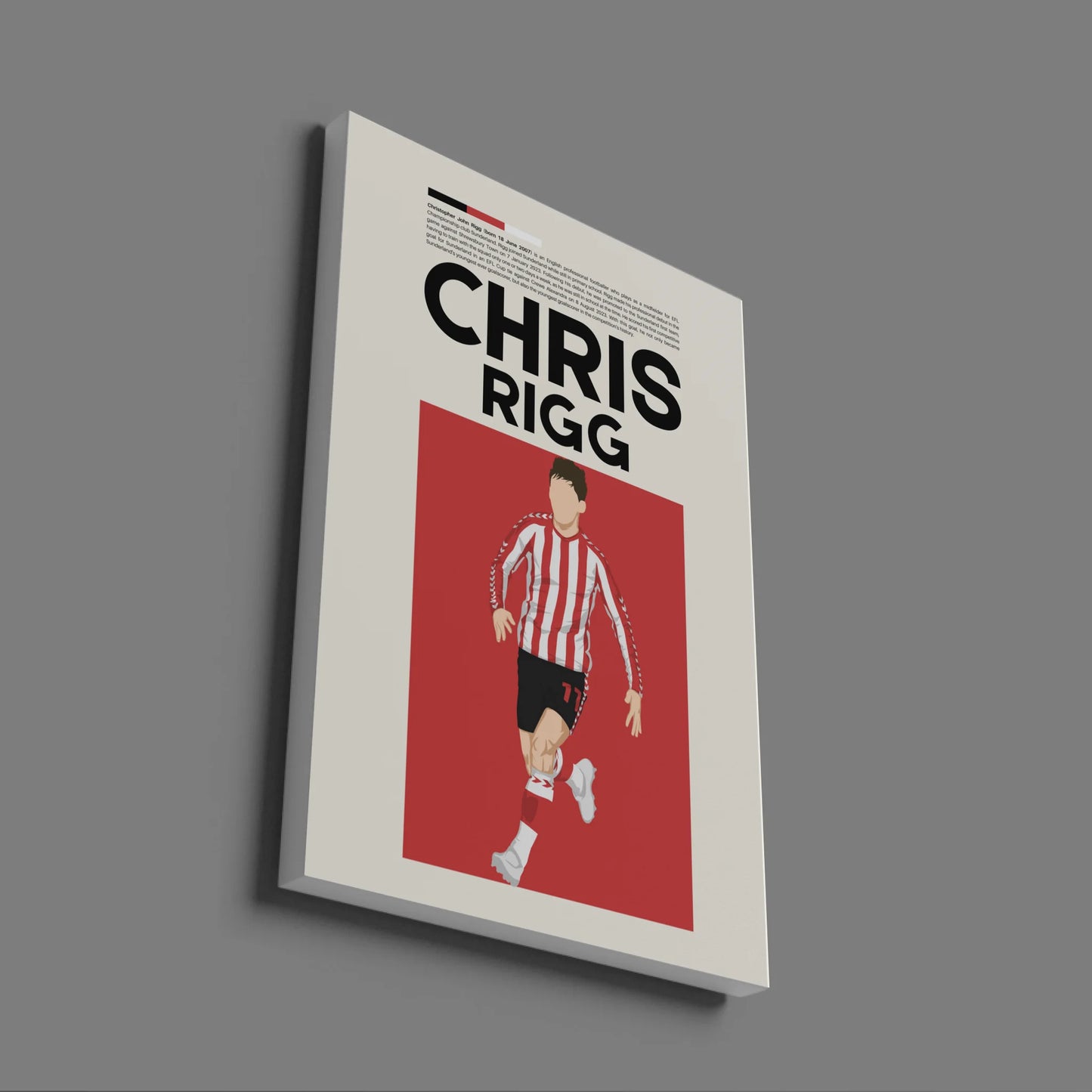 Chris Rigg Sunderland - Minimalist Poster - Fans Favourites