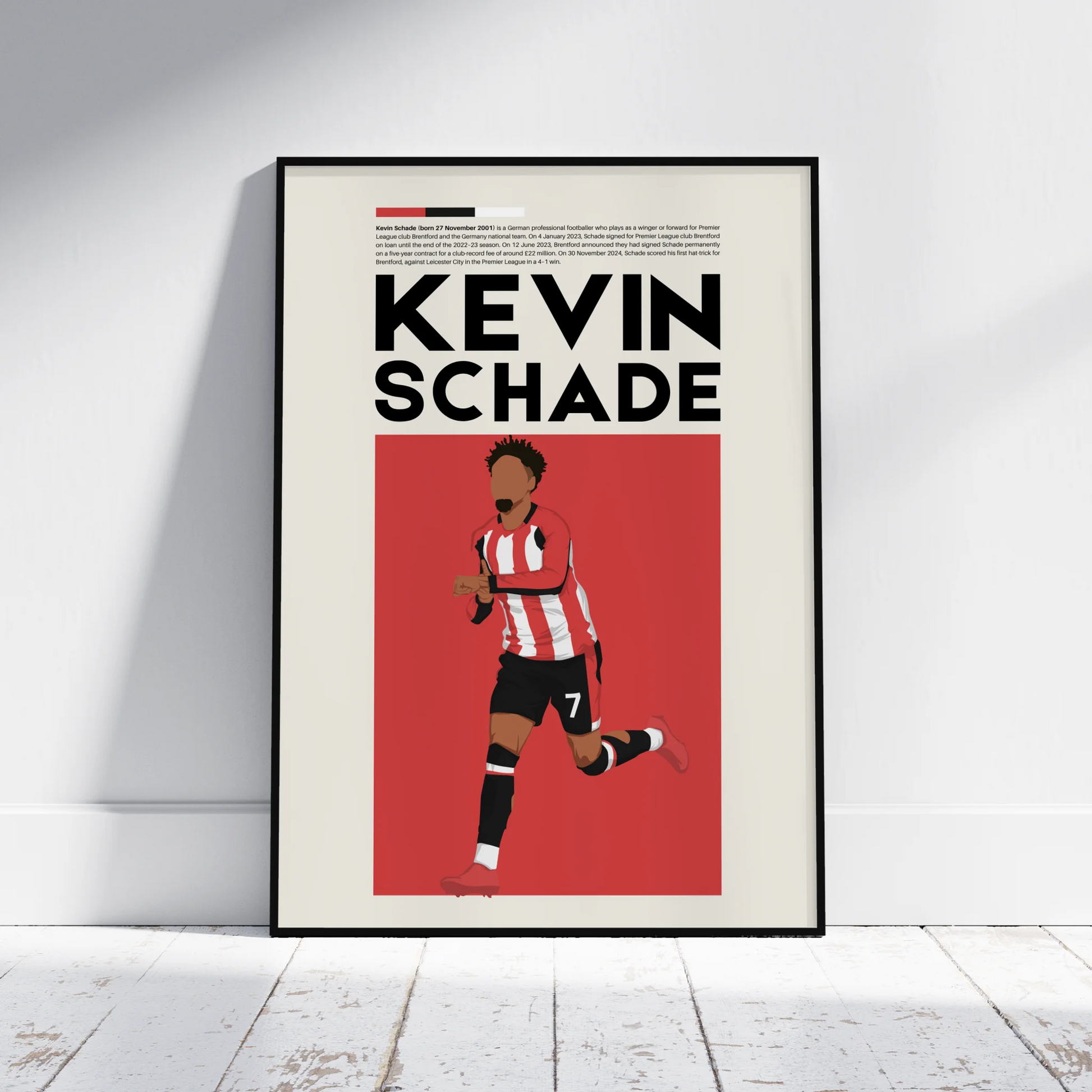 Kevin Schade Brentford - Minimalist Poster - Fans Favourites