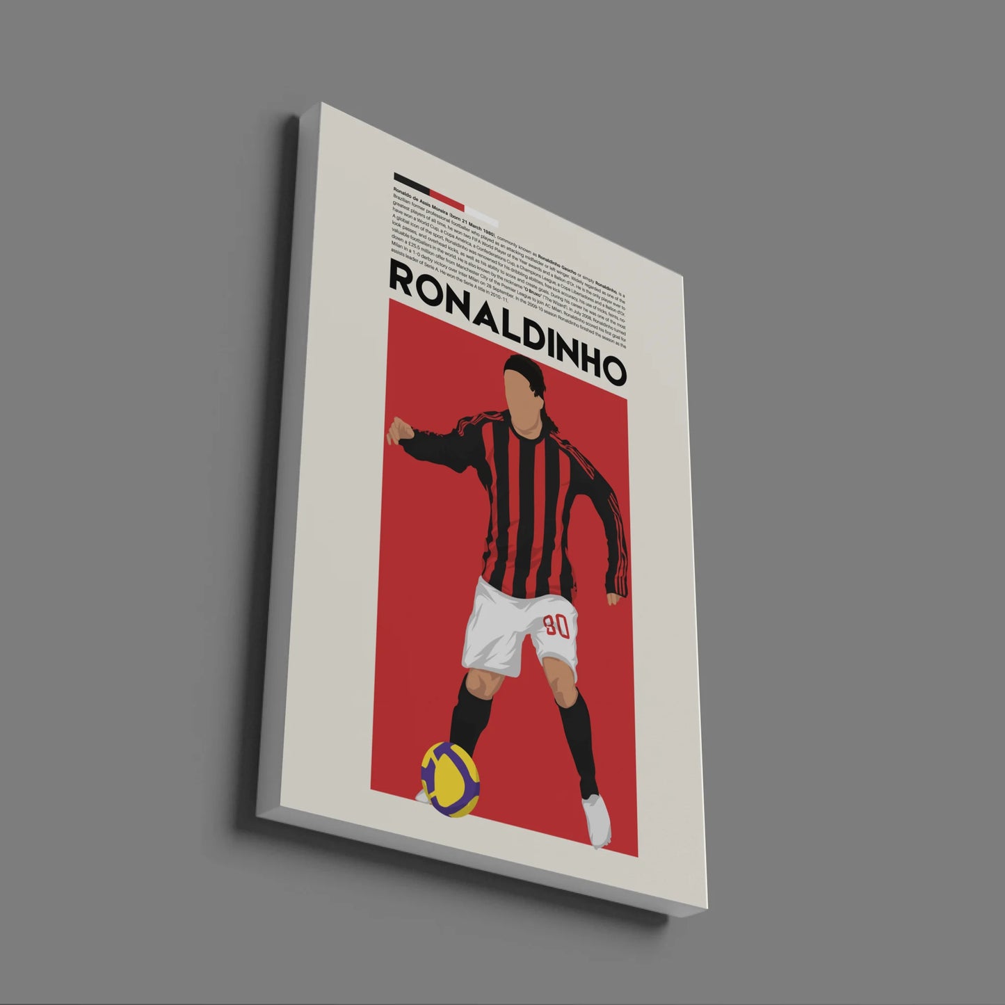 Ronaldinho AC Milan - Minimalist Poster - Fans Favourites