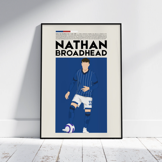 Nathan Broadhead Ipswich - Minimalist Poster - Fans Favourites