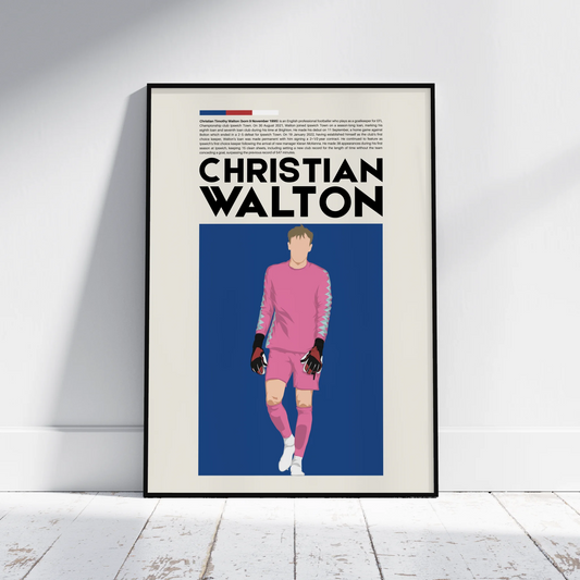 Christian Walton Ipswich - Minimalist Poster - Fans Favourites