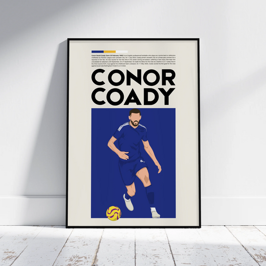 Conor Coady Leicester - Minimalist Poster - Fans Favourites