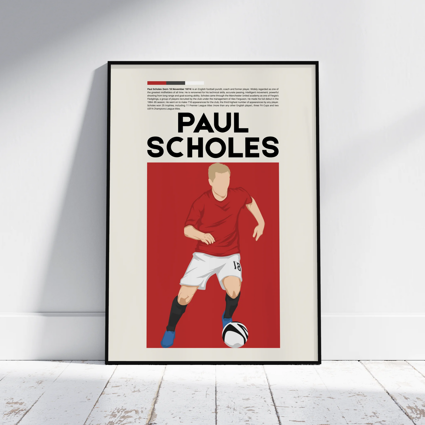 Paul Scholes Man Utd - Minimalist Poster - Fans Favourites