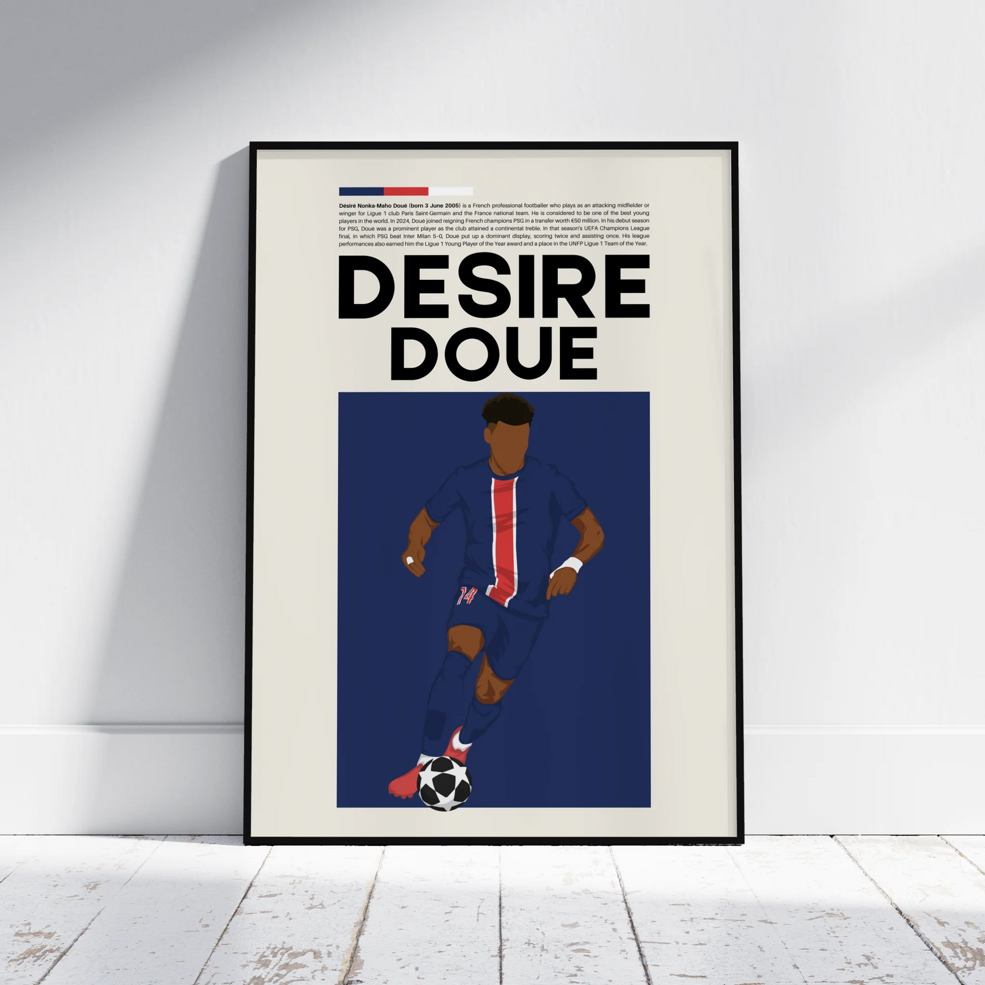 Désiré Doué PSG - Minimalist Poster - Fans Favourites