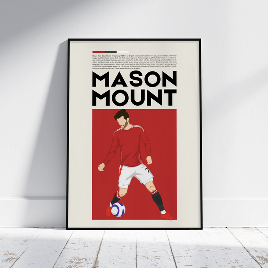 Mason Mount Man Utd - Minimalist Poster - Fans Favourites