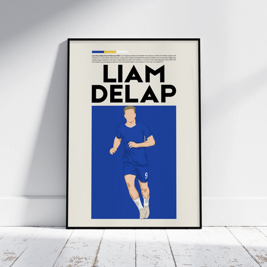 Liam Delap Chelsea - Minimalist Poster - Fans Favourites