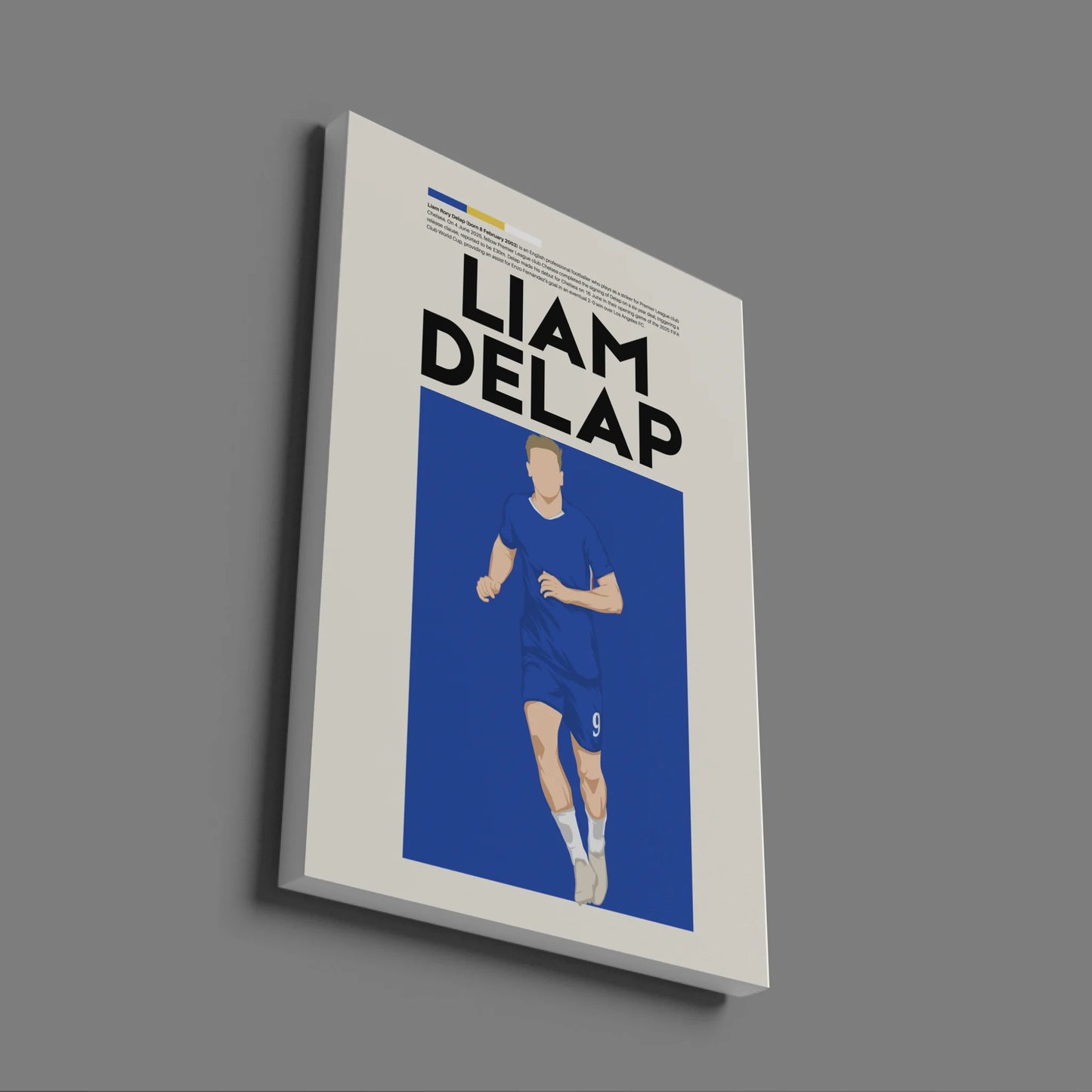 Liam Delap Chelsea - Minimalist Poster - Fans Favourites