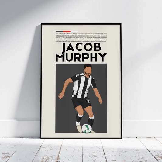 Jacob Murphy Newcastle - Minimalist Poster - Fans Favourites