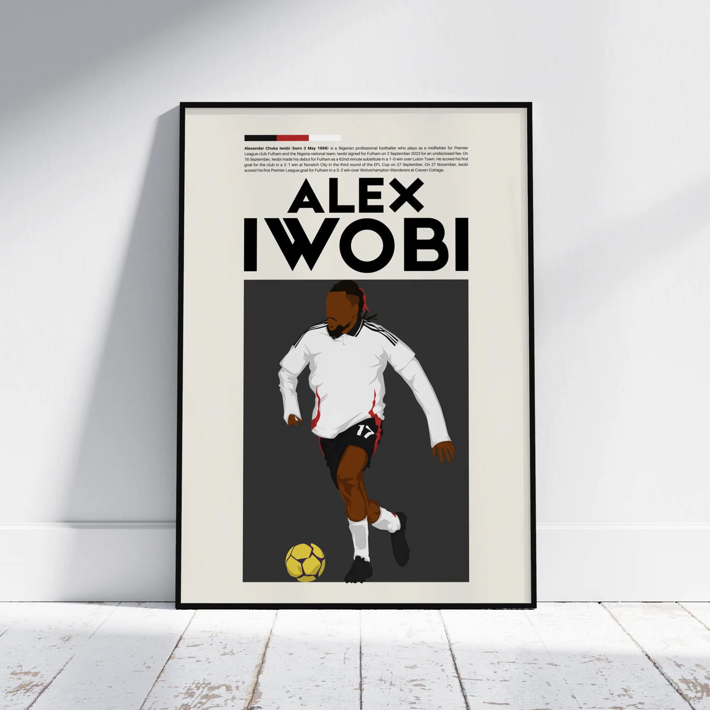 Alex Iwobi Fulham - Minimalist Poster - Fans Favourites
