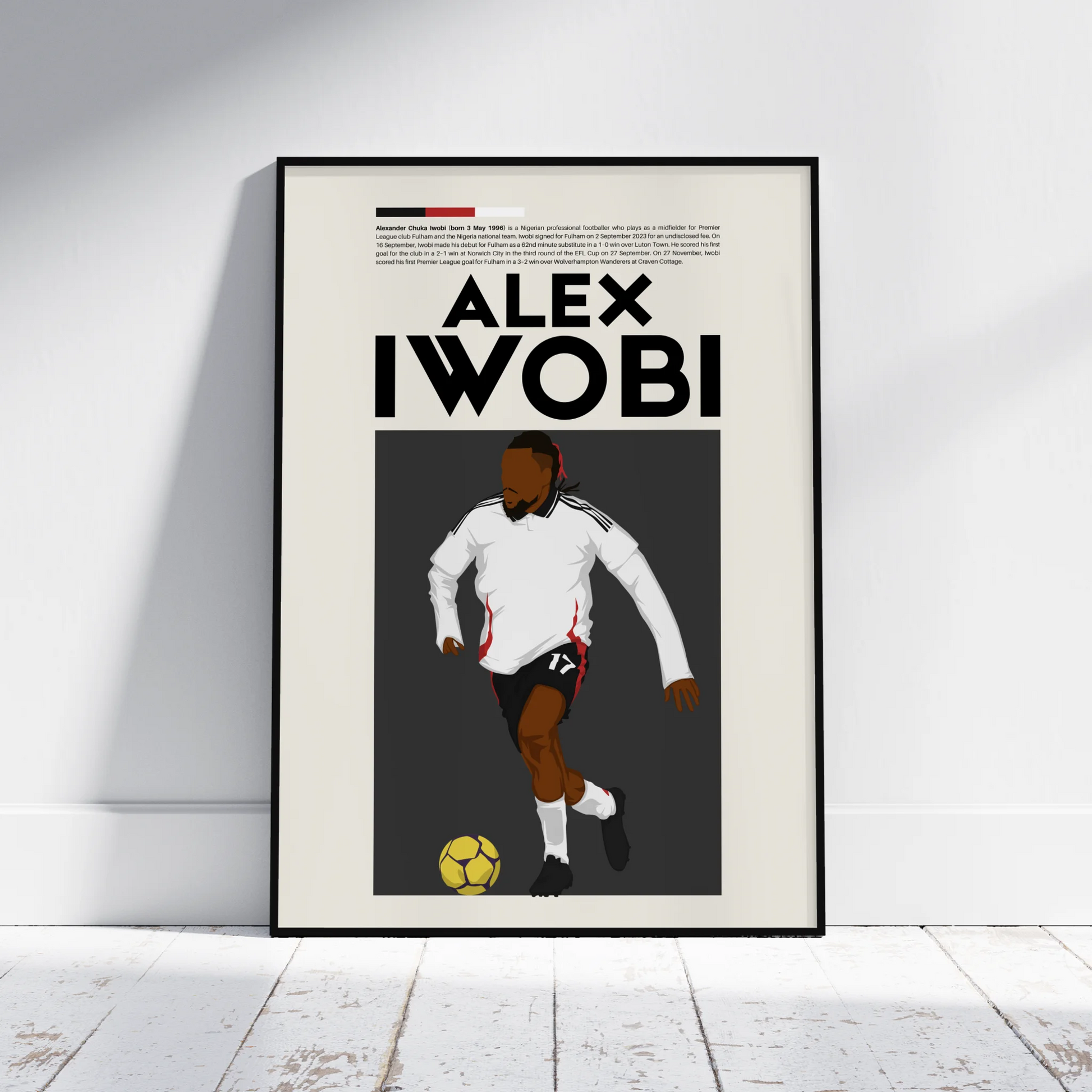 Alex Iwobi Fulham - Minimalist Poster - Fans Favourites
