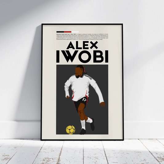 Alex Iwobi Fulham - Minimalist Poster - Fans Favourites