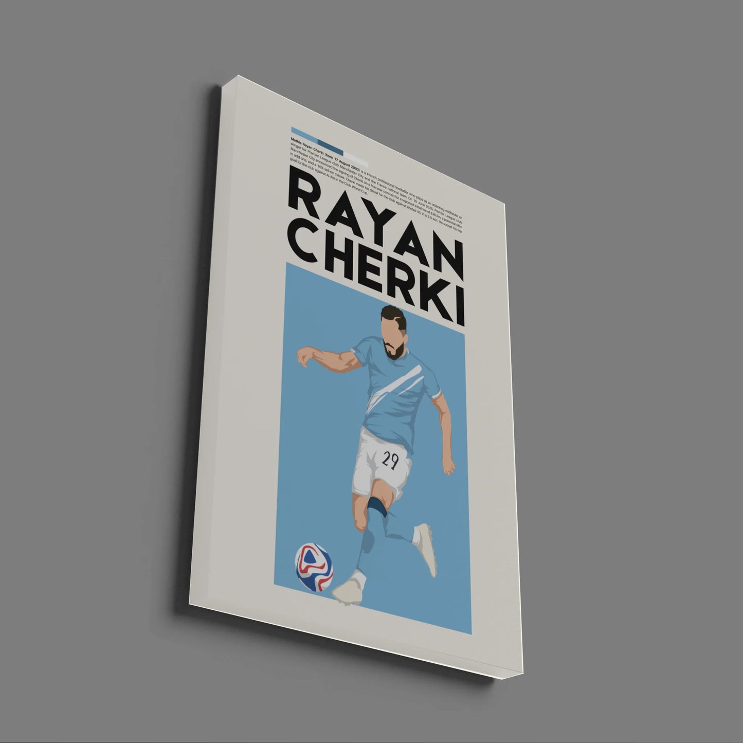 Rayan Cherki Man City - Minimalist