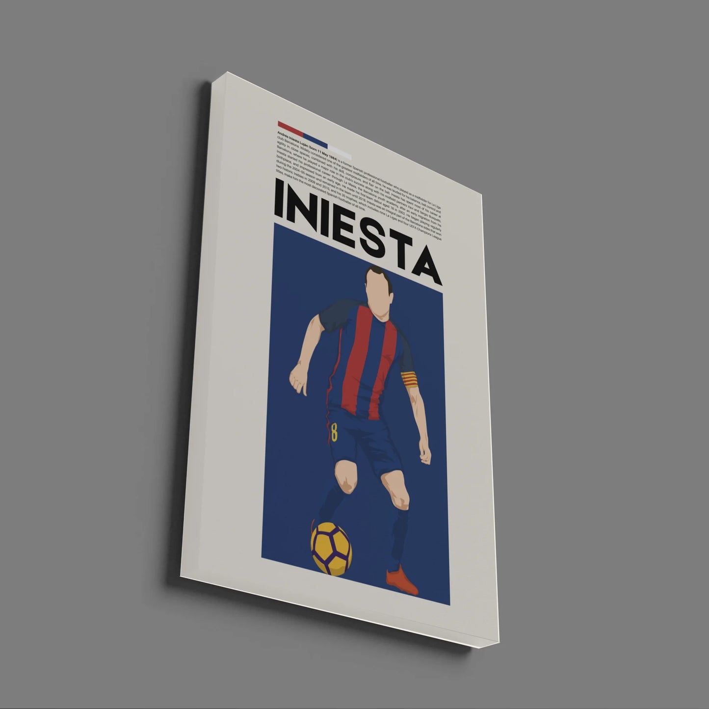 Andrés Iniesta Barcelona - Minimalist