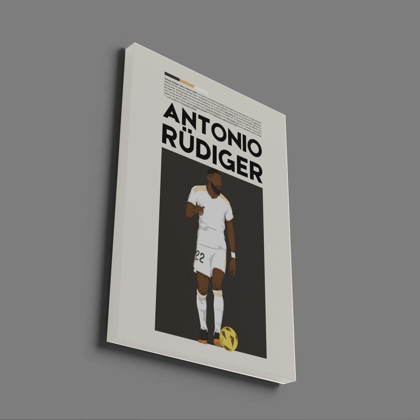 Antonio Rüdiger Real Madrid - Minimalist