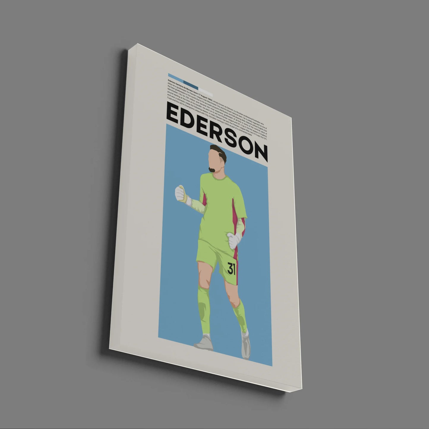 Ederson Man City - Minimalist