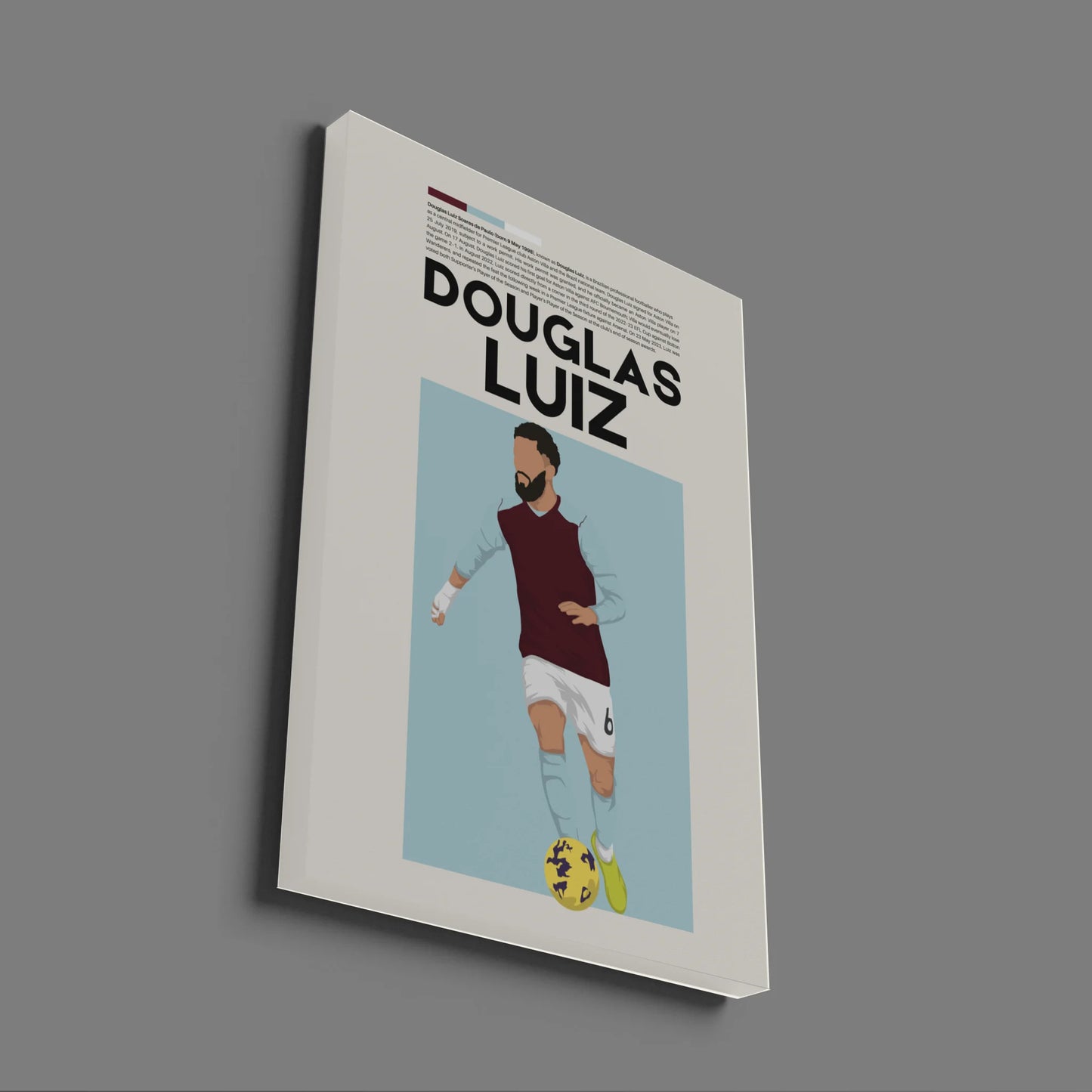 Douglas Luiz Aston Villa - Minimalist