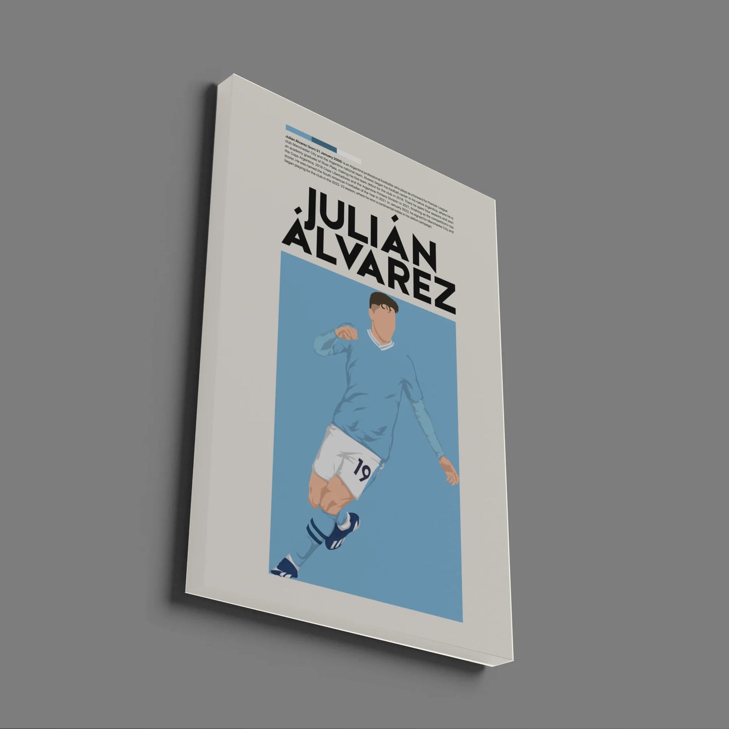 Julián Álvarez Man City - Minimalist