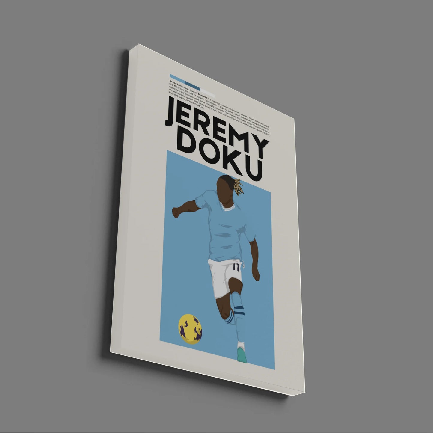 Jérémy Doku Man City - Minimalist