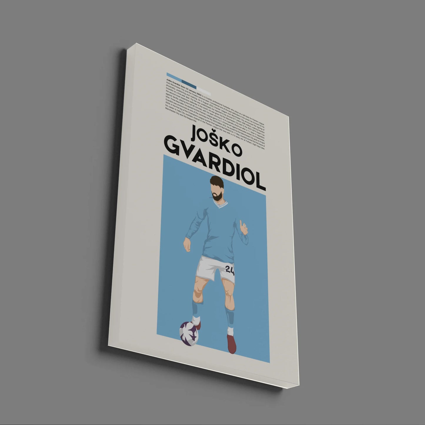 Joško Gvardiol Man City - Minimalist