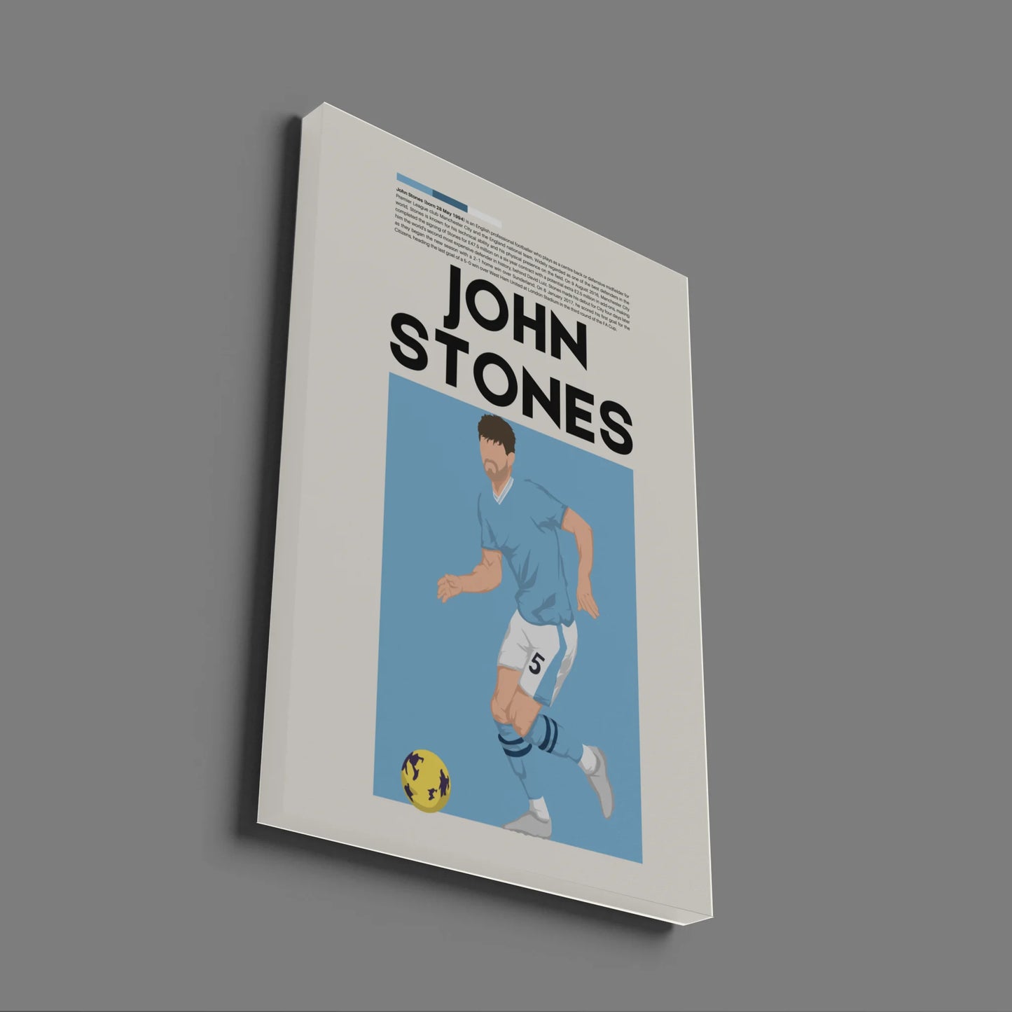 John Stones Man City - Minimalist