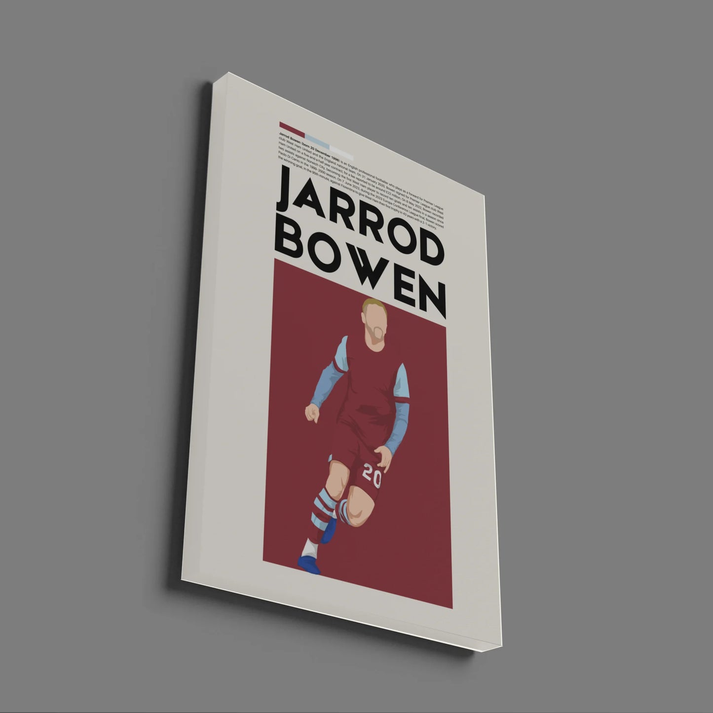 Jarrod Bowen West Ham - Minimalist