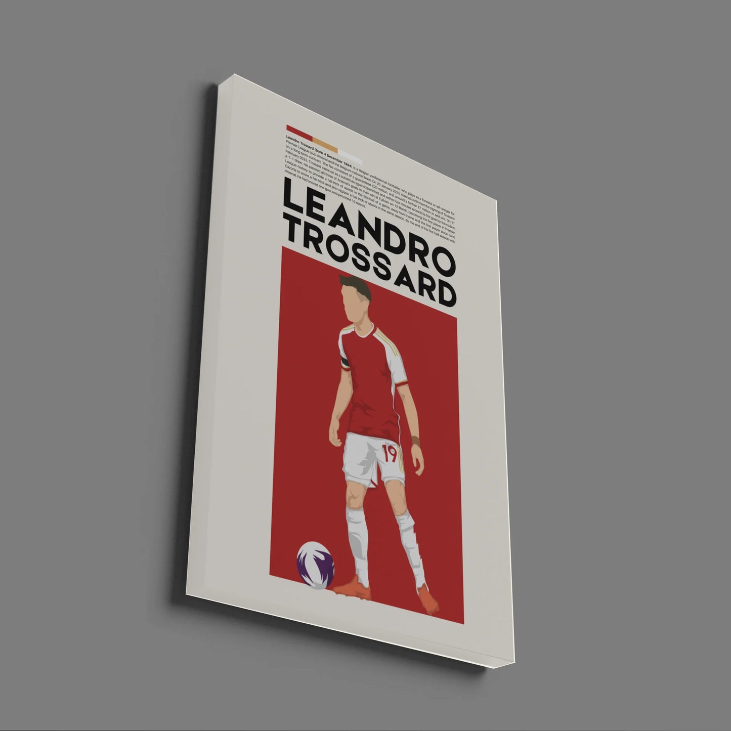 Leandro Trossard Arsenal - Minimalist