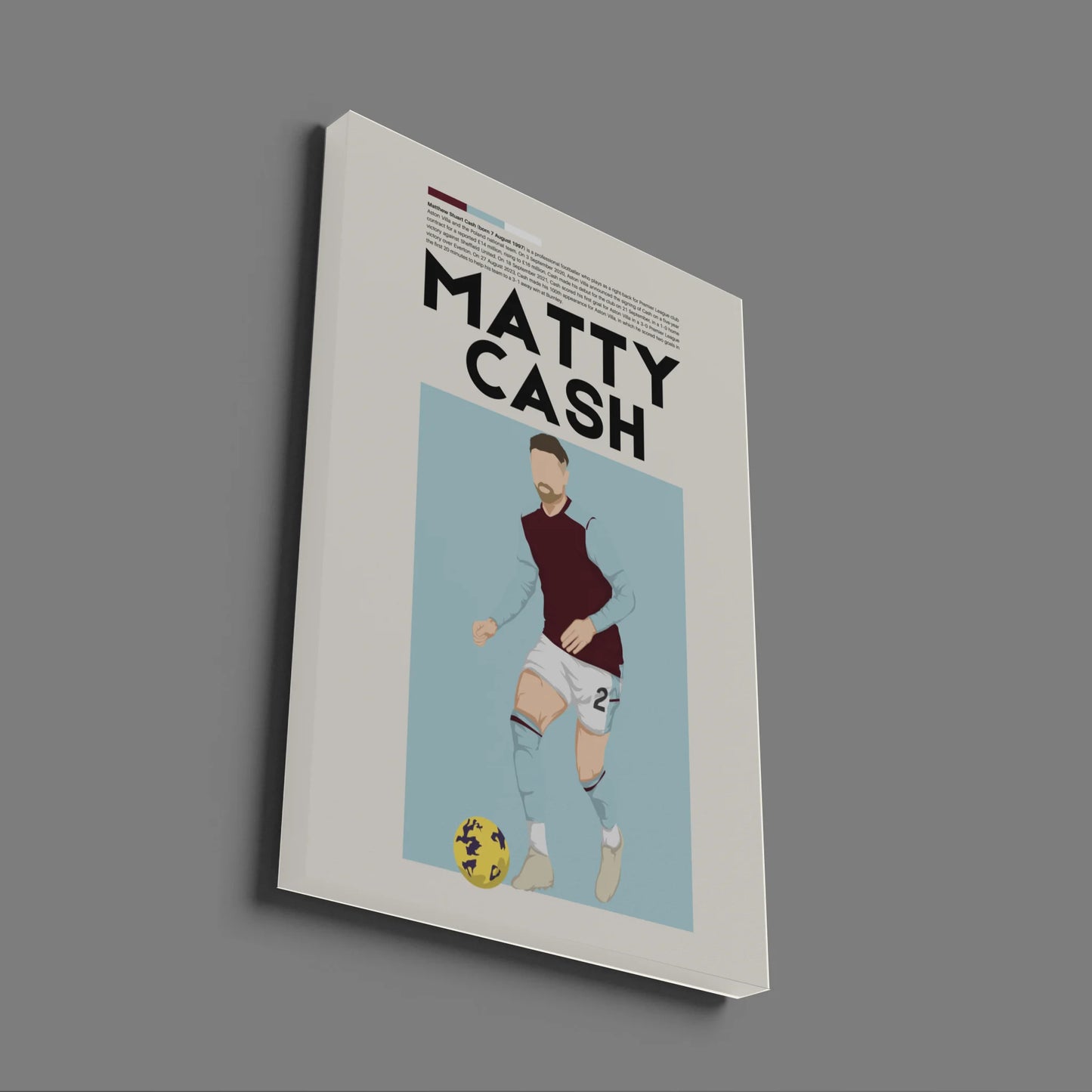 Matty Cash Aston Villa - Minimalist