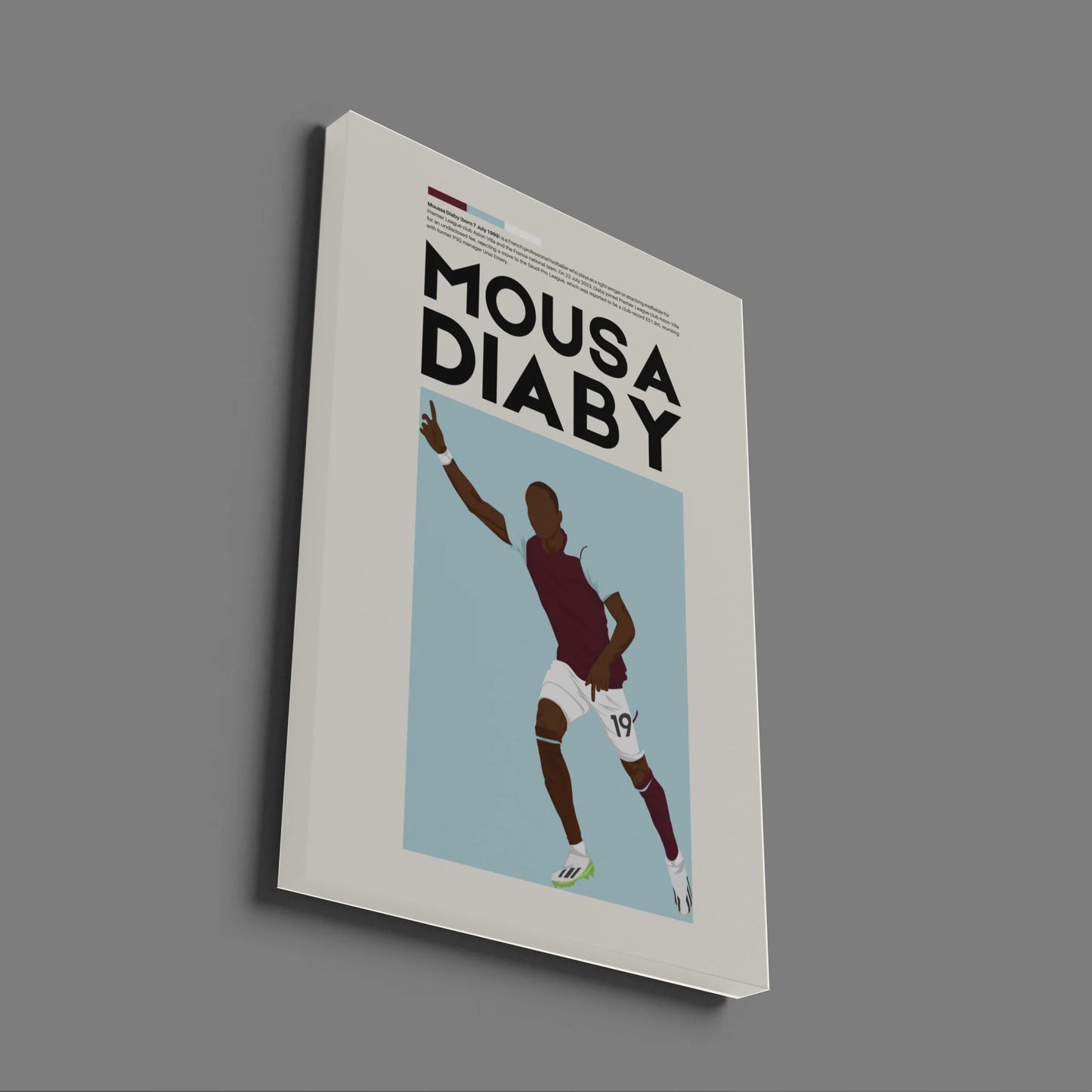 Mousa Diaby Aston Villa - Minimalist