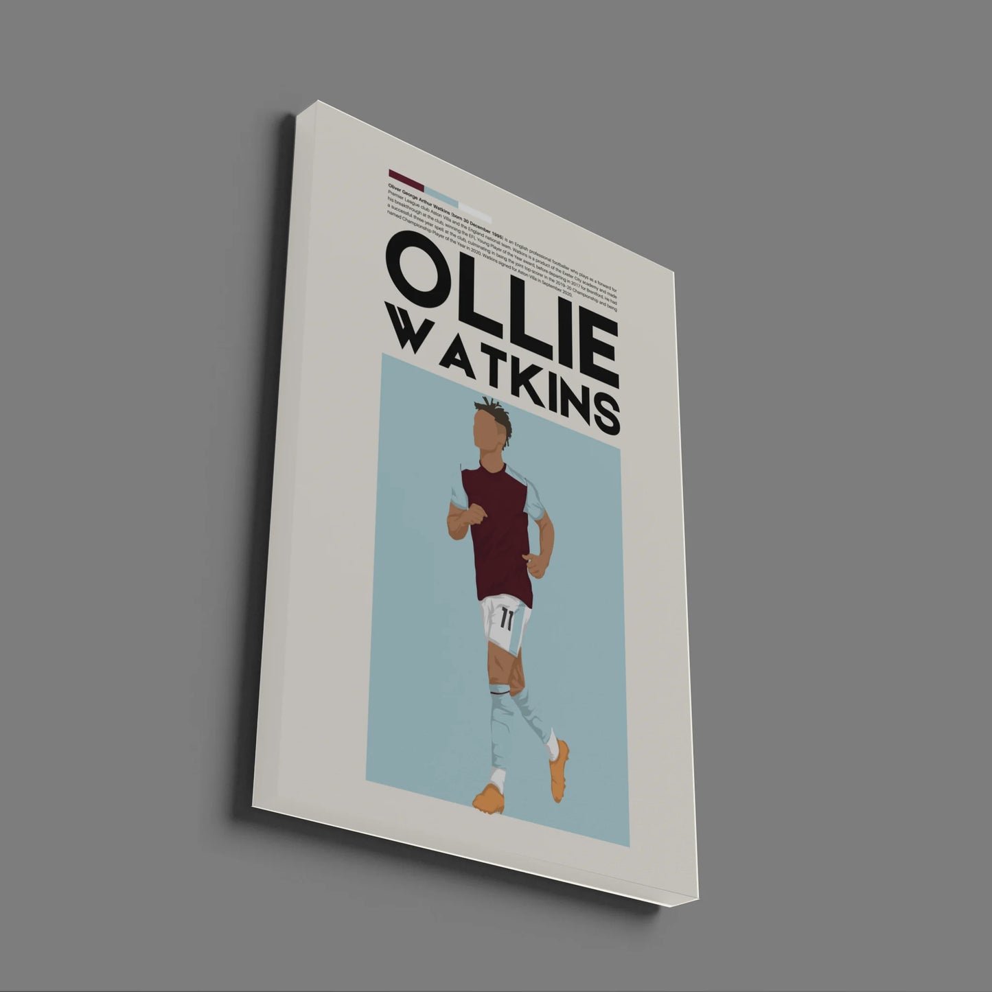Ollie Watkins Aston Villa - Minimalist